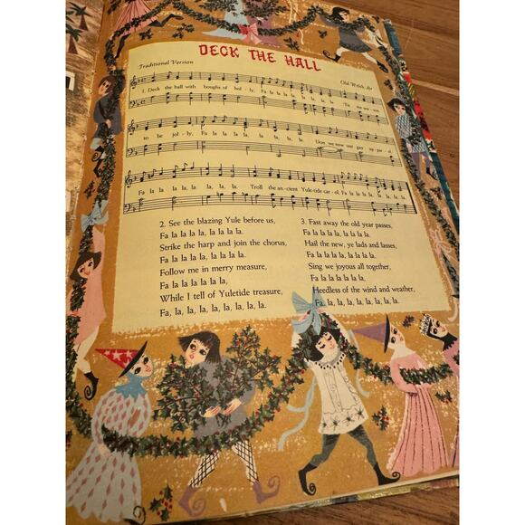 VINTAGE 1953 THE BIG TREASURE BOOK OF CHRISTMAS - Picture 11 of 13